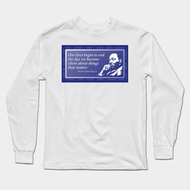 martin luther king Long Sleeve T-Shirt by Tamie